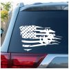 USMC Marines Veteran EGA Torn Flag Sticker3
