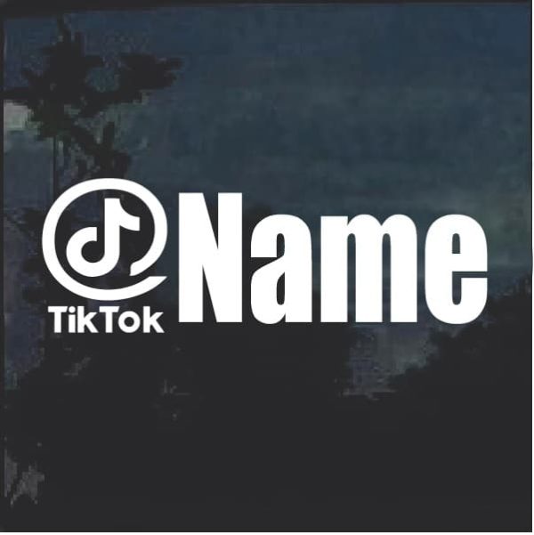 Tik Tok Username Window Decal Sticker | MADE IN USA