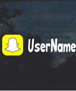 Snapchat Username Logo Full Color window Decal Sticker