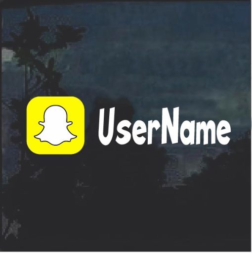 Snapchat Username Logo Full Color window Decal Sticker