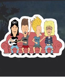 Beavis and Buthead Party on window decal sticker