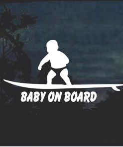 Baby on Board Sticker - surfing surf D2