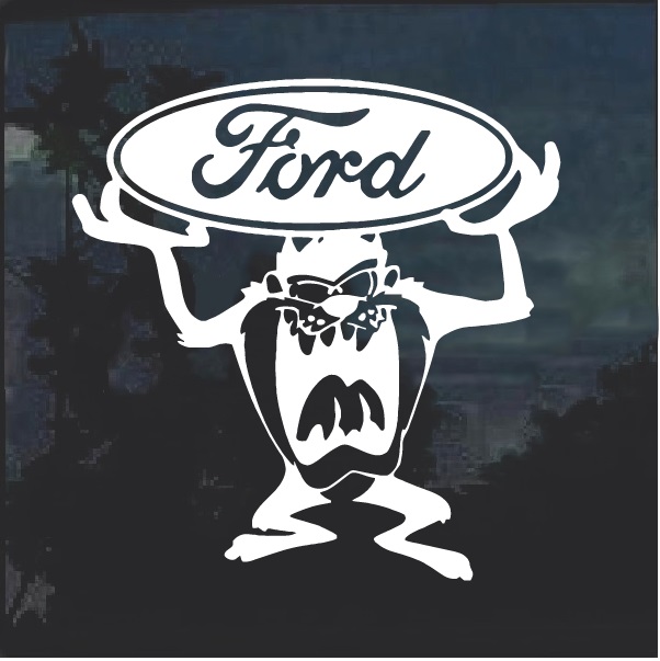 Tazmanian Devil Taz Ford Window Decal Sticker Custom Made In the USA  Fast Shipping