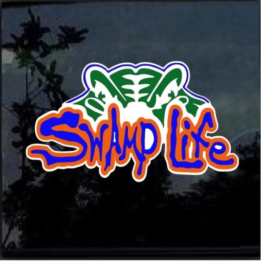 Swamp Life Florida Gators Full Color Decal Sticker
