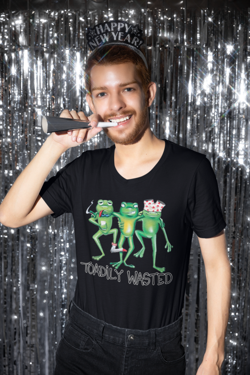 toadily wasted frog funny tee shirt