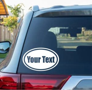 Custom Text Oval Window Decal Sticker | Custom Made In the USA | Fast ...