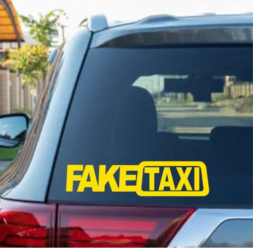 Fake Taxi Window Decal Sticker