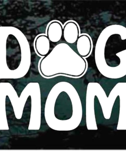Dog Mom Paw Print Decal Sticker