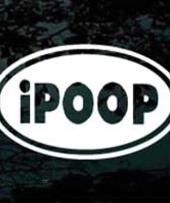 I poop Funny Oval decal sticker