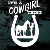 Cowgirl horse horseshoe decal sticker