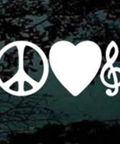 Peace Love Music decal sticker