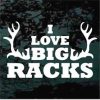 I love big racks deer hunting decal sticker