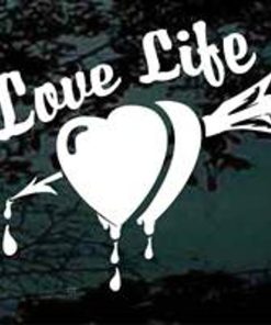 Love Life Hearts arrow decal sticker
