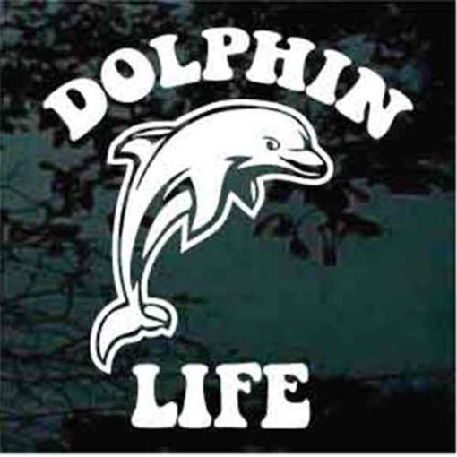 Dolphin Life decal sticker