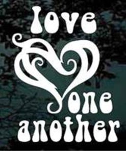 Love one another heart decal sticker