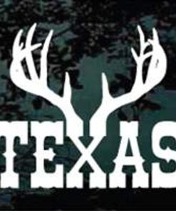 Texas Deer antlers hunting decal sticker