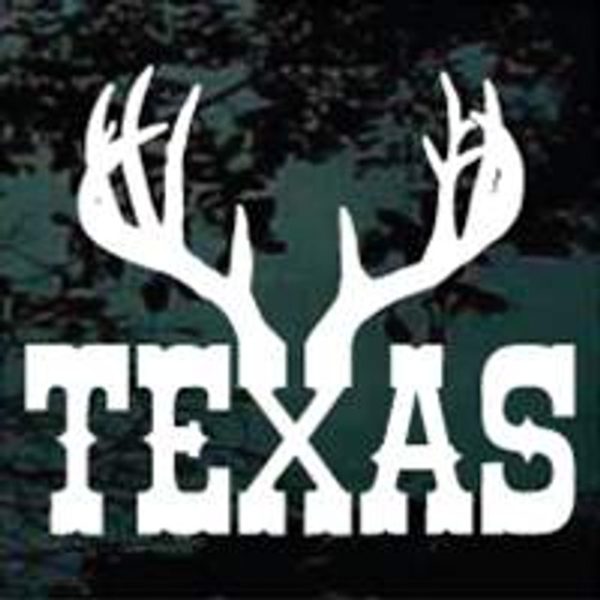 Texas Deer antlers hunting decal sticker