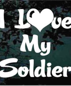 I love my soldier heart decal sticker