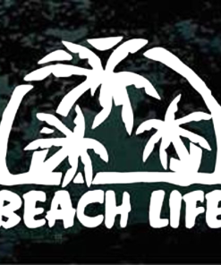 Beach Life palm trees Decal Sticker