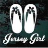 Jersey Girl Flip Flops Decal Sticker