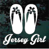 Jersey Girl Flip Flops window decal Sticker