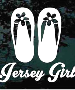 Jersey Girl Flip Flops window decal Sticker
