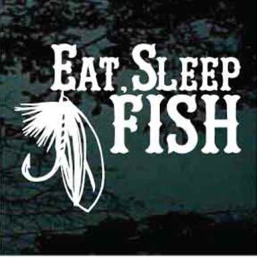 Eat sleep fish lure decal sticker
