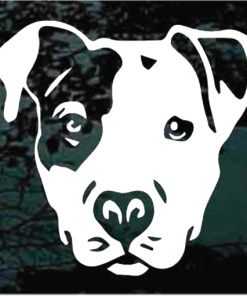 Pitbull Spot Head Face Decal Sticker