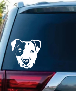 Pitbull Spot Head Face Decal Sticker