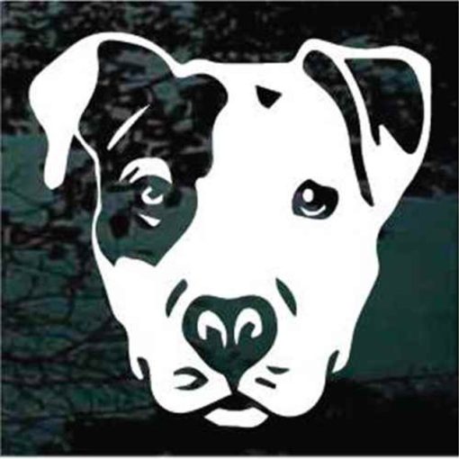 Pitbull Spot Head Face Dog Decal Sticker