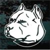 Pitbull Block Head Dog Decal Sticker