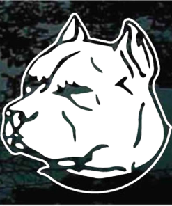 Pitbull Block Head Decal Sticker