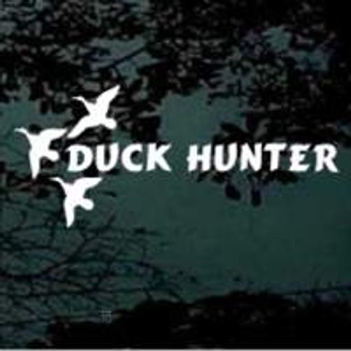 Duck hunter flying ducks decal sticker