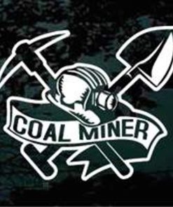 Coal Miner pick and shovel decal sticker