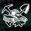 Coal Miner pick and shovel decal sticker