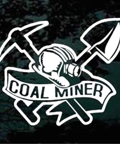 Coal Miner pick and shovel decal sticker