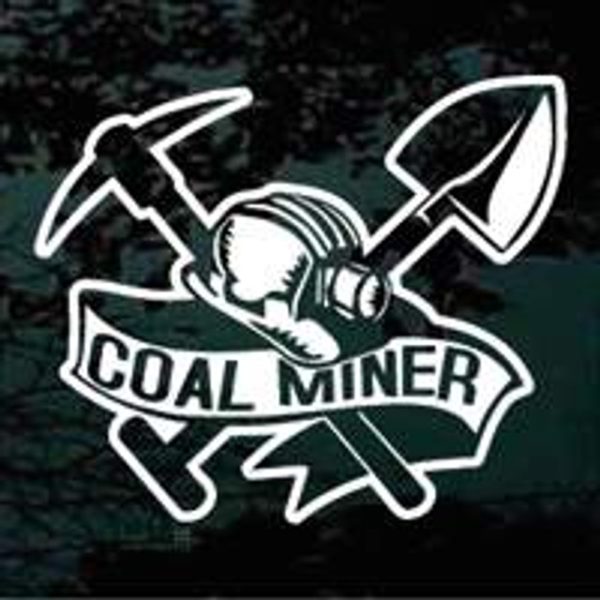 Coal Miner pick and shovel decal sticker