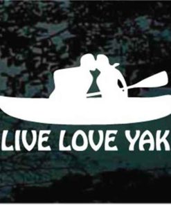 Live Love yak kayak decal sticker