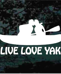 Live Love yak kayak window decal Sticker