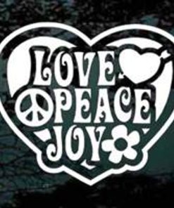 Peace Love Joy Heart decal sticker