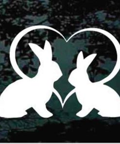 Bunny Heart Rabbit decal sticker