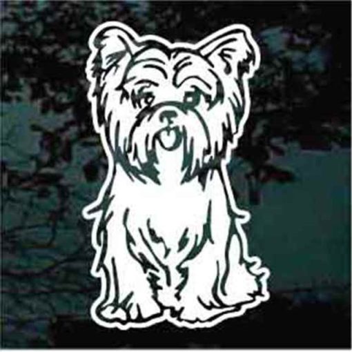 Yorkshire Terrier Sitting Pretty Dog Decal Sticker