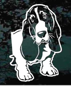Basset Hound Dog Window Decal Sticker