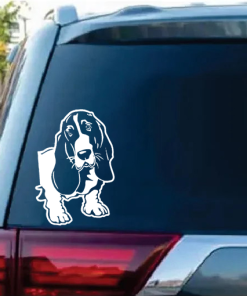 Basset Hound Dog Window Decal Sticker