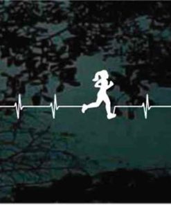 Runner Life heartbeat decal sticker
