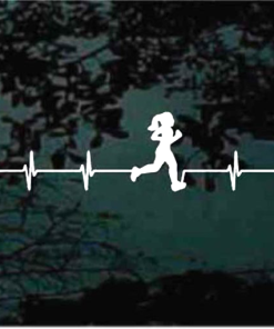 Runner Life heartbeat window decal Sticker