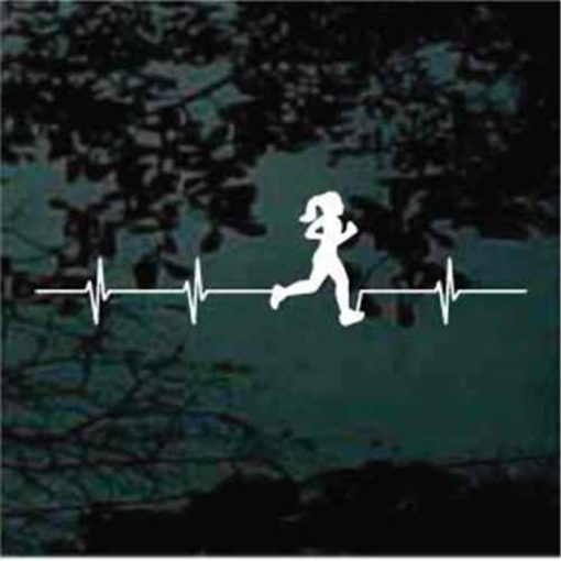 Runner Life heartbeat decal sticker