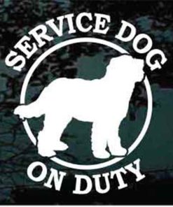 Service Dog On Duty Dog Decal Sticker