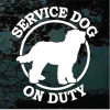 Service Dog On Duty Decal Sticker