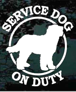 Service Dog On Duty Decal Sticker